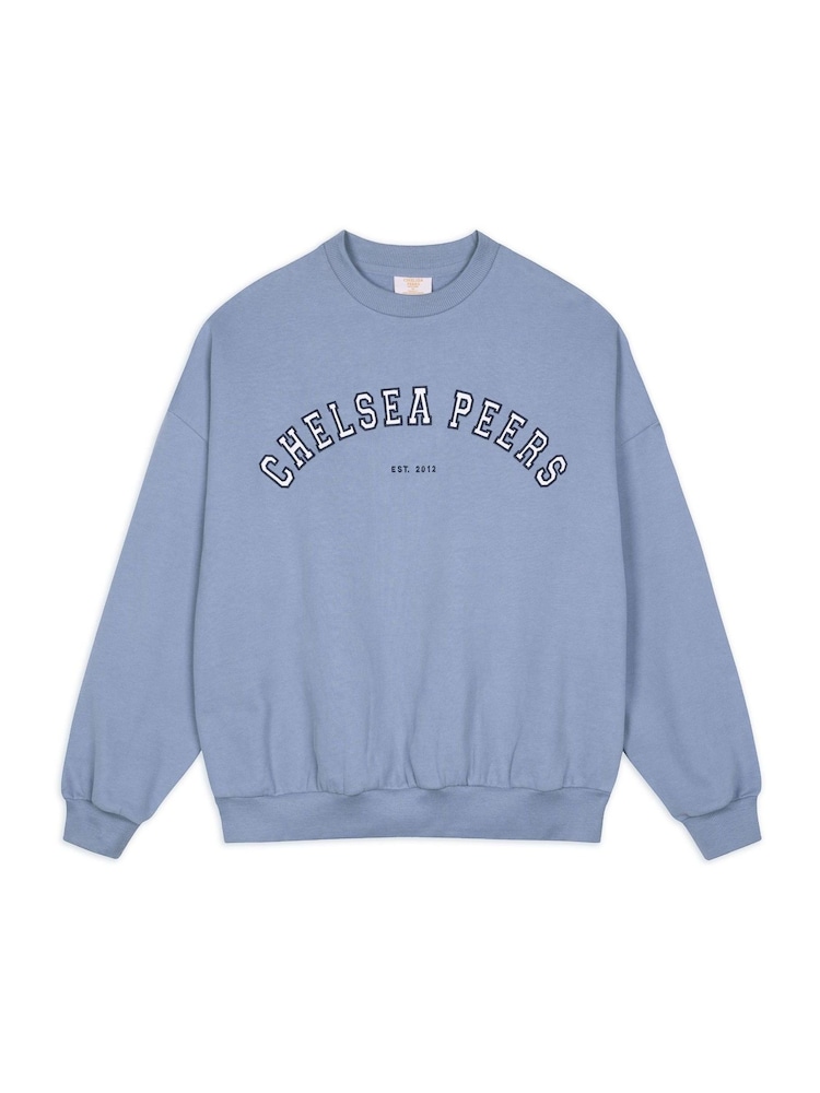 Blauw - Chelsea Peers 100% Cotton Embroidered Logo Sweatshirt - Image 4 of 5