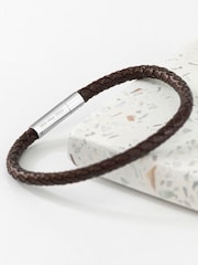 Treat Republic Mens Personalised Infinity Capsule Leather Bracelet - Image 2 of 5