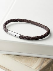 Treat Republic Mens Personalised Infinity Capsule Leather Bracelet - Image 3 of 5