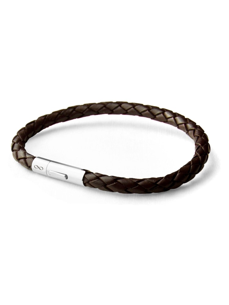 Treat Republic Mens Personalised Infinity Capsule Leather Bracelet - Image 5 of 5