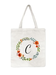 Treat Republic Personalised Autumn Wreath Tote White Bag - Image 2 of 2