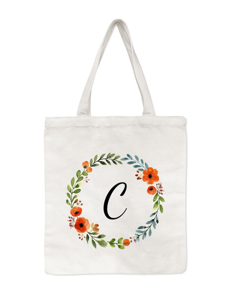Treat Republic Personalised Autumn Wreath Tote White Bag - Image 2 of 2