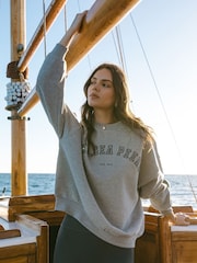Grau - Chelsea Peers 100% Cotton Embroidered Logo Sweatshirt - Bild 3 von 5