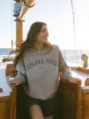 Grau - Chelsea Peers 100% Cotton Embroidered Logo Sweatshirt - Bild 4 von 5