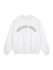Chelsea Peers White 100% Cotton Embroidered Logo Sweatshirt - Image 1 of 1