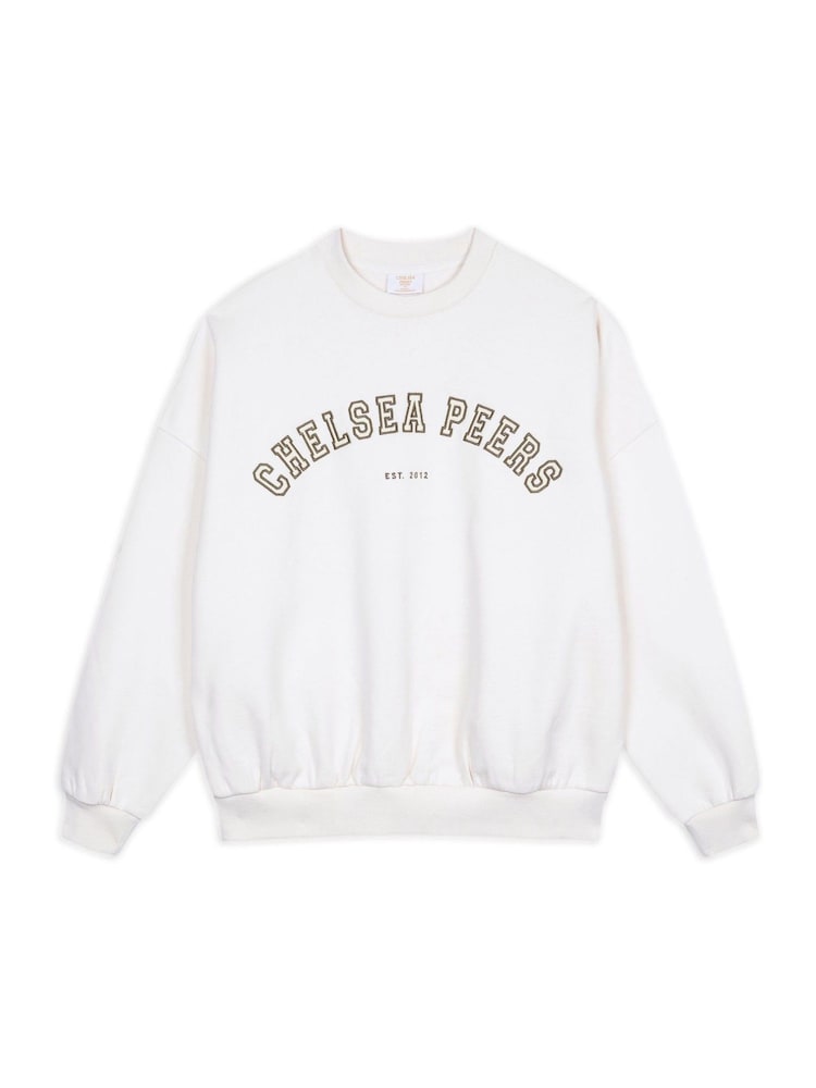 Chelsea Peers White 100% Cotton Embroidered Logo Sweatshirt - Image 1 of 1