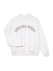 Weiß - Chelsea Peers 100% Cotton Embroidered Logo Sweatshirt - Bild 2 von 3
