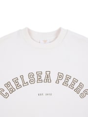 Weiß - Chelsea Peers 100% Cotton Embroidered Logo Sweatshirt - Bild 3 von 3