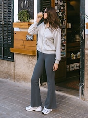 Chelsea Peers Grey SoftSculpt Rib Flared Leggings - Image 1 of 5