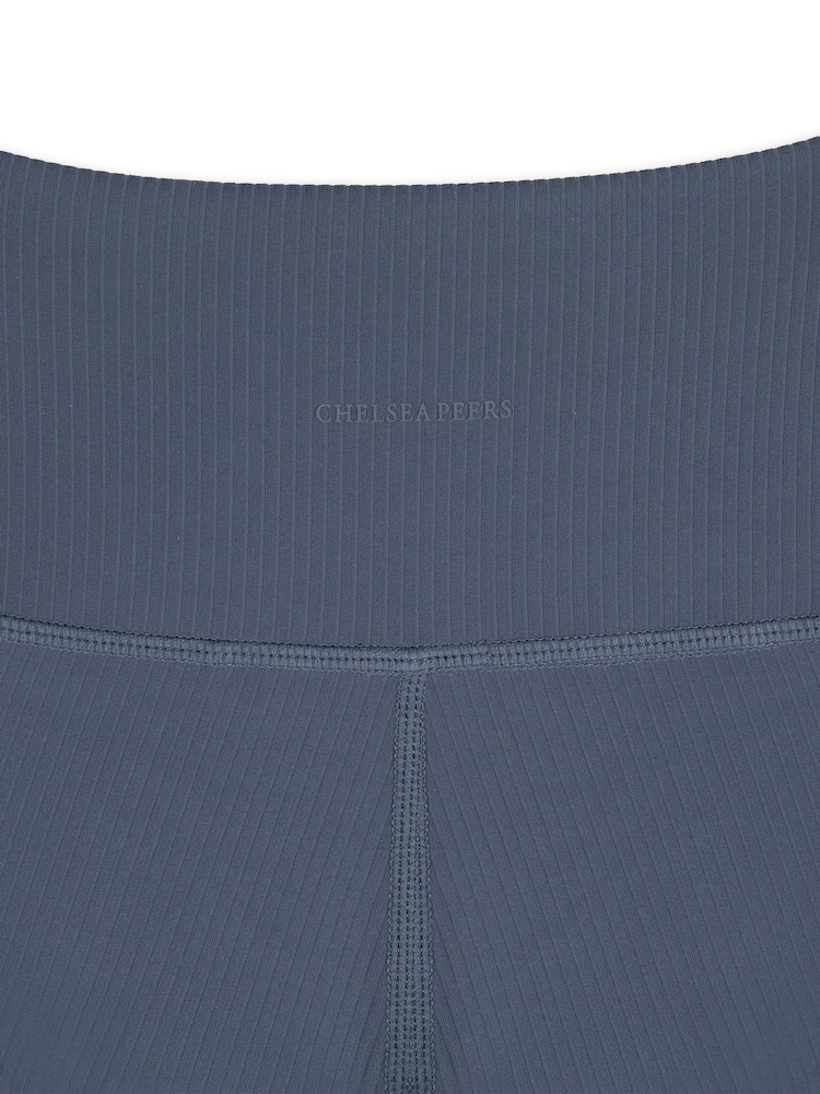 Chelsea Peers Grey SoftSculpt Rib Flared Leggings - Image 4 of 5