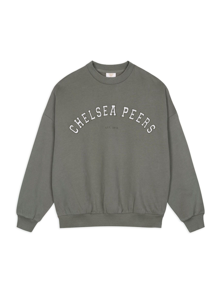Chelsea Peers Green 100% Cotton Embroidered Logo Sweatshirt - Image 1 of 1