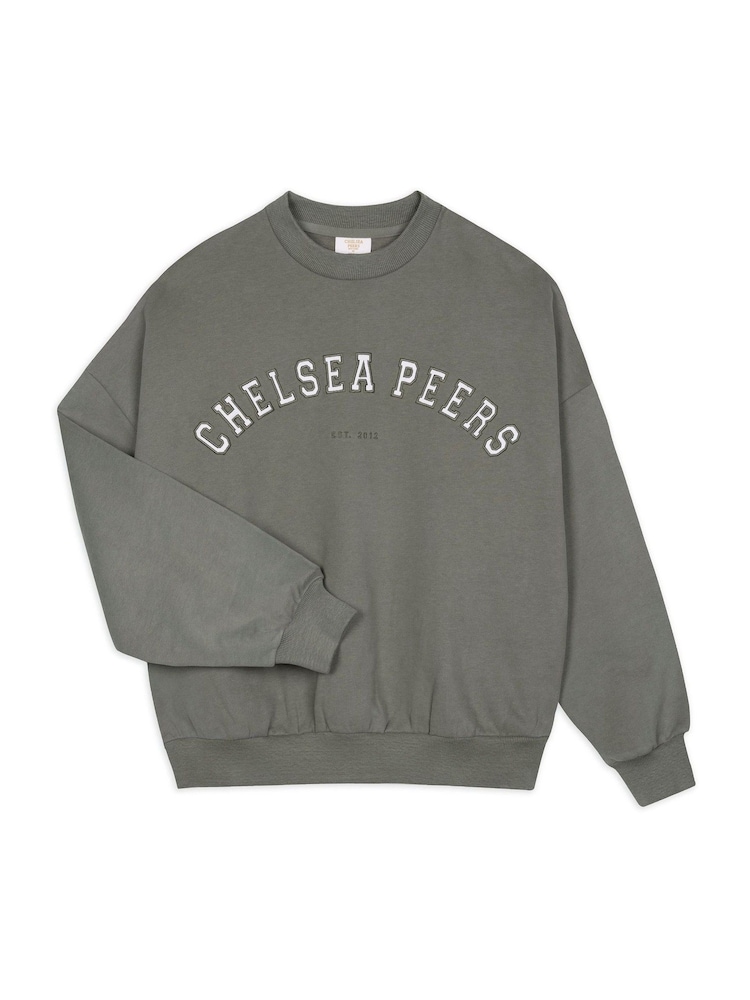 Verde - Chelsea Peers 100% algodão com logotipo bordado Sweatshirt - Imagem 2 de 3
