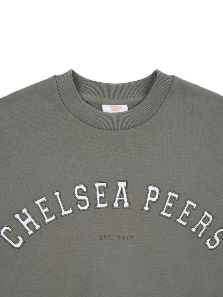 Verde - Chelsea Peers 100% algodão com logotipo bordado Sweatshirt - Imagem 3 de 3
