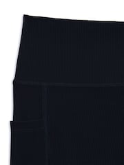 Chelsea Peers Black SoftSculpt Rib Flared Leggings - Image 3 of 3