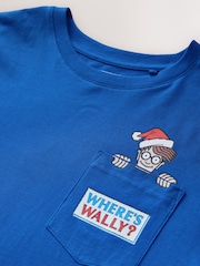Blue Wheres Wally Regular Fit Christmas Graphic Print T-Shirt - Image 3 of 4
