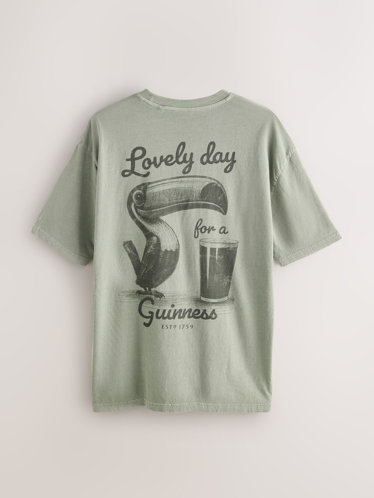 Green Relaxed Fit Guinness Licence T-Shirt - Image 1 of 4