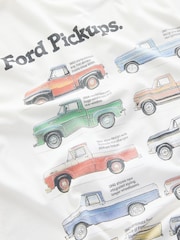 Ecru White Ford Bronco Licence Graphic 100% Cotton T-Shirt - Image 10 of 10