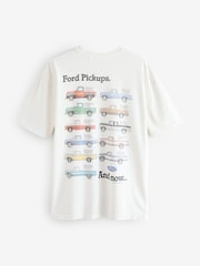 Ecru White Ford Bronco Licence Graphic 100% Cotton T-Shirt - Image 7 of 10