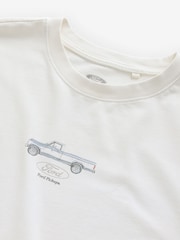 Ecru White Ford Bronco Licence Graphic 100% Cotton T-Shirt - Image 9 of 10