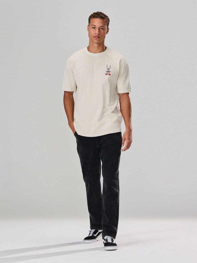 White Bugs Bunny Looney Tunes Licence Graphic Print T-Shirt - Image 2 of 9