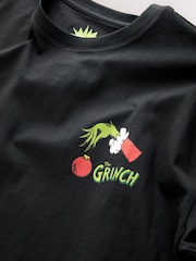 Black Grinch Regular Fit Christmas Graphic Print T-Shirt - Image 3 of 4