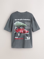 Grey Jeep - Camiseta con estampado gráfico navideño - Imagen 5 de 8