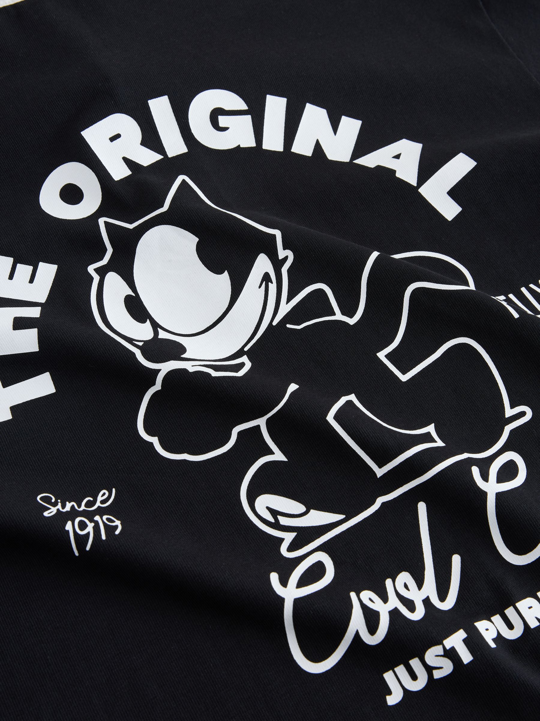 Buy Black Felix the Cat Christmas Graphic Print T-Shirt from Next USA