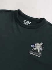 Green Relaxed Fit Long Sleeve Graphic T-Shirt - Image 9 of 9