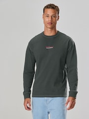 Black Relaxed Fit Long Sleeve Graphic T-Shirt - Image 3 of 5