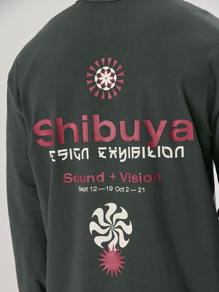 Black Relaxed Fit Long Sleeve Graphic T-Shirt - Image 5 of 5