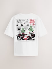 Tira em quadrinhos branca - Ajuste descontraído - Camiseta de Natal - Imagem 2 de 4