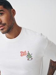 White Comic Strip Relaxed Fit Christmas T-Shirt - Image 5 of 9
