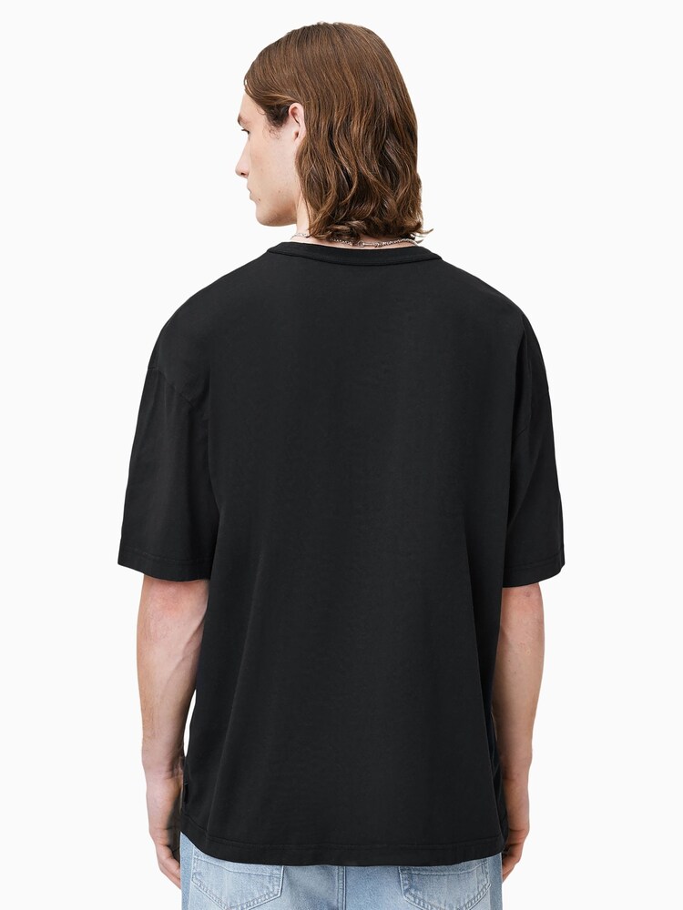 AllSaints Black 100% Cotton Sonny Crew T-Shirt - Image 2 of 8