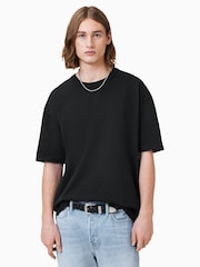AllSaints Black 100% Cotton Sonny Crew T-Shirt - Image 6 of 8