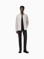 AllSaints Grey Hawthorne Long Sleeve Shirt - Image 3 of 8
