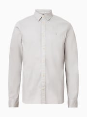 AllSaints Grey Hawthorne Long Sleeve Shirt - Image 6 of 8