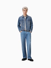 AllSaints Blue Exile 100% Cotton Jacket - Image 4 of 7
