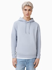 AllSaints Blue 100% Organic Cotton Raven Oth Hoodie - Image 4 of 6