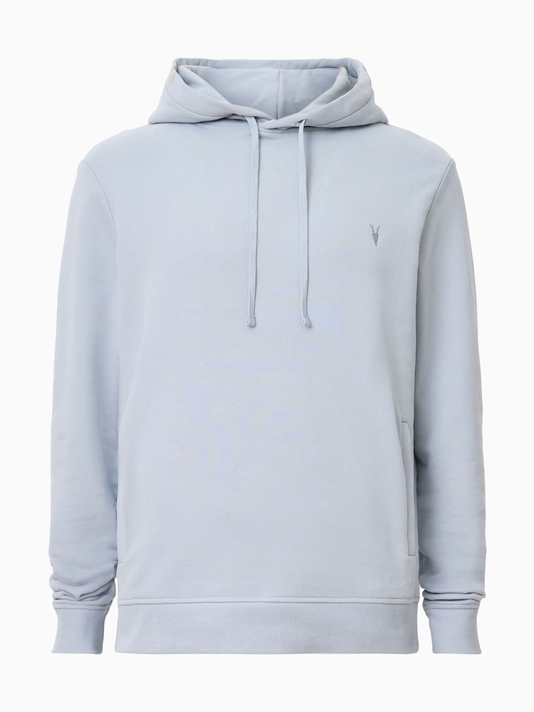 AllSaints Blue 100% Organic Cotton Raven Oth Hoodie - Image 6 of 6