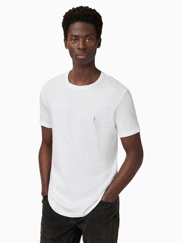 AllSaints Green Tonic Short Sleeve Crew 100% Organic Cotton T-Shirts 3 Pack - Image 3 of 8