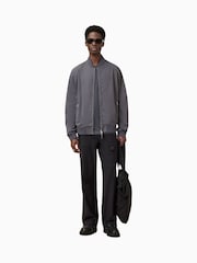 AllSaints Grey Bassett Bomber Jacket - Image 2 of 9