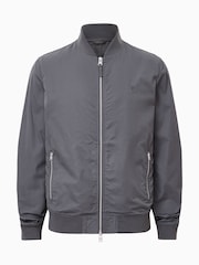 AllSaints Grey Bassett Bomber Jacket - Image 8 of 9
