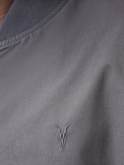 AllSaints Grey Bassett Bomber Jacket - Image 9 of 9