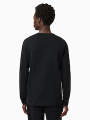 AllSaints Black Brace Long Sleeve Crew Neck 100% Organic Cotton T-Shirt - Image 5 of 6