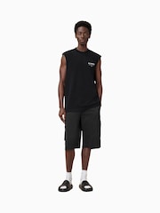 AllSaints Black Underground Crew 100% Cotton Vest - Image 4 of 8