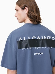 Синий - Футболка Redact Crew из органического хлопка AllSaints 100% - Image 5 of 7