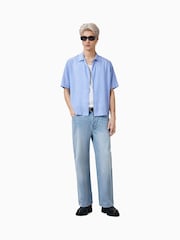 AllSaints Blue Arran Shirt - Image 4 of 8