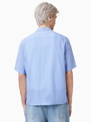 AllSaints Blue Arran Shirt - Image 7 of 8