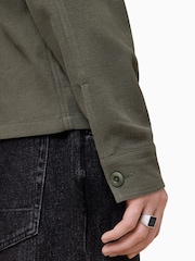 AllSaints Green 100% Organic Cotton Viscar Shirt - Image 8 of 10