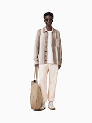 AllSaints White Underground 100% Organic Cotton Joggers - Image 1 of 9